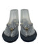 Tory Burch Shoe Size 7.5 White & Black Leather Logo Flip flop Stripe Sandals White & Black / 7.5