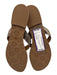 Tory Burch Shoe Size 7 Brown & Gold Leather Logo Flip flop Thong Strap Sandals Brown & Gold / 7