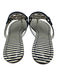 Tory Burch Shoe Size 7 Navy & white Cheetah Print Flip flop Thong Strap Sandals Navy & white / 7