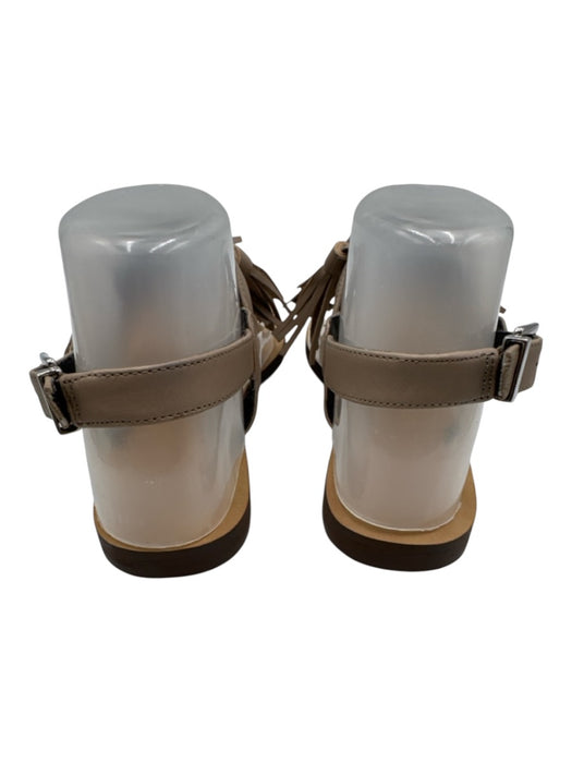 Rebecca Minkoff Shoe Size 7.5 Tan & Taupe Leather Thong Strap Tassels Sandals Tan & Taupe / 7.5