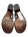 Tory Burch Shoe Size 7.5 Brown, Black, White Leather Snake Embossed Sandals Brown, Black, White / 7.5