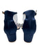 Jewel Badgley Mischka Shoe Size 8 Navy blue & silver Satin Bedazzled Sandals Navy blue & silver / 8