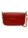 Tory Burch Coral Orange Saffiano Leather Gold Tone Hardware Logo Flap Bag Coral Orange / Mini