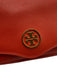 Tory Burch Coral Orange Saffiano Leather Gold Tone Hardware Logo Flap Bag Coral Orange / Mini