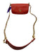 Tory Burch Coral Orange Saffiano Leather Gold Tone Hardware Logo Flap Bag Coral Orange / Mini