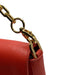 Tory Burch Coral Orange Saffiano Leather Gold Tone Hardware Logo Flap Bag Coral Orange / Mini