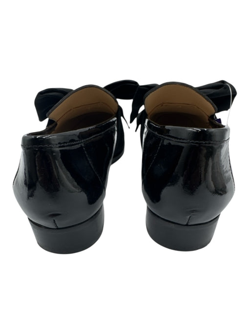 Botkier Shoe Size 9.5 Black Leather Upper Patent Bow Detail Slip On Loafers Black / 9.5