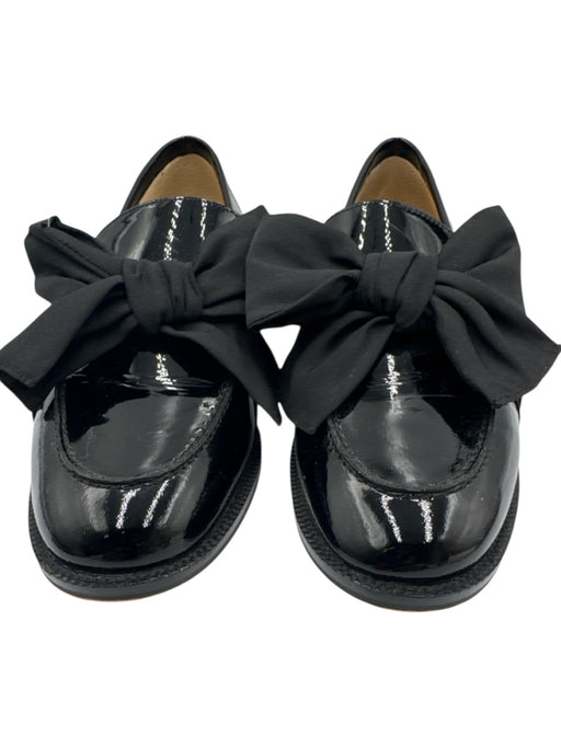 Botkier Shoe Size 9.5 Black Leather Upper Patent Bow Detail Slip On Loafers Black / 9.5