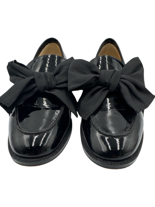 Botkier Shoe Size 9.5 Black Leather Upper Patent Bow Detail Slip On Loafers Black / 9.5