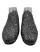 Jimmy Choo Shoe Size 40.5 Dark Silver Textile & Leather Upper Glitter Loafers Dark Silver / 40.5