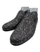 Jimmy Choo Shoe Size 40.5 Dark Silver Textile & Leather Upper Glitter Loafers Dark Silver / 40.5