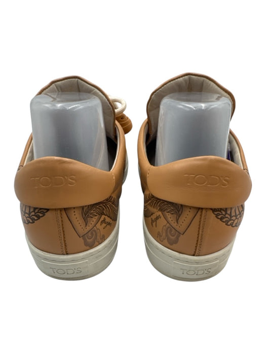 Tod's x Saira Hunjan Shoe Size 42 Beige Leather Upper Dragon Print Sneakers Beige / 42