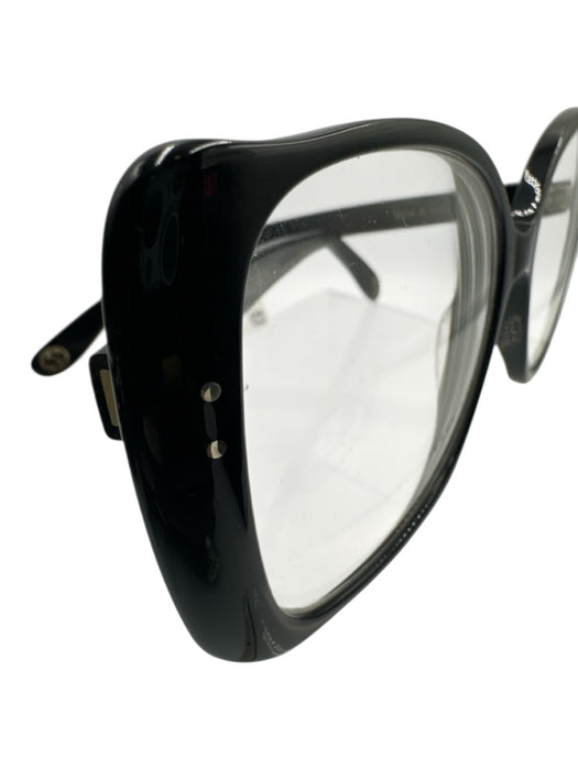 Gucci Black Acetate Prescription Lens Rectangle Oversized Full Rim Glasses Black