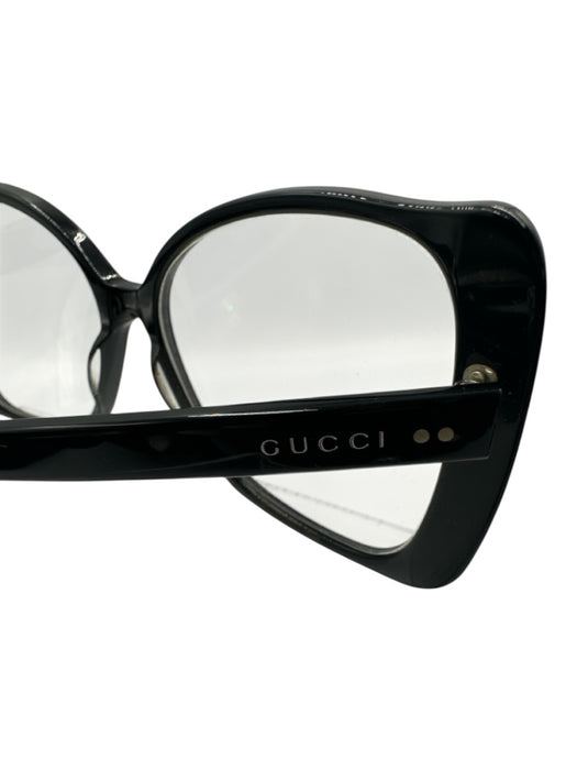 Gucci Black Acetate Prescription Lens Rectangle Oversized Full Rim Glasses Black