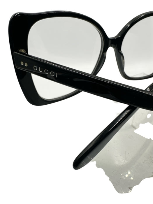 Gucci Black Acetate Prescription Lens Rectangle Oversized Full Rim Glasses Black