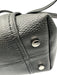 Tod's Black Leather Magnetic Snap Rolled Top Handles Pebbled Tote Bag Black