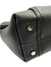 Tod's Black Leather Magnetic Snap Rolled Top Handles Pebbled Tote Bag Black