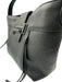 Tod's Black Leather Magnetic Snap Rolled Top Handles Pebbled Tote Bag Black