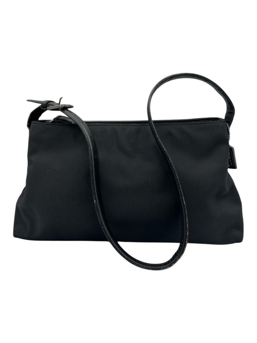 Coach Black Nylon Zip Close Shoulder Bag Black
