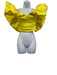 Rozie Corsets Size 38 Yellow Polyester Pleated Top Yellow / 38