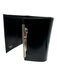 Cartier Black Patent Leather Silver Hardware Bi- Fold Card holder Wallets Black