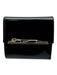 Cartier Black Patent Leather Silver Hardware Bi- Fold Card holder Wallets Black