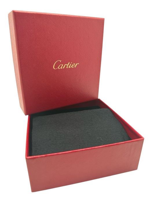 Cartier Black Patent Leather Silver Hardware Bi- Fold Card holder Wallets Black