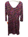 Diane Von Furstenberg Size 10 Fuchsia, Black, Orange Wool Speckled Sheath Dress Fuchsia, Black, Orange / 10