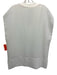 Vince Size XL Cream Polyester Satin Trim V Neck Cap Sleeve split hem Top Cream / XL