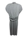 Max Mara Size 6 Gray Viscose Blend Mesh Heathered Wrap Waist Knee length Dress Gray / 6