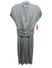 Max Mara Size 6 Gray Viscose Blend Mesh Heathered Wrap Waist Knee length Dress Gray / 6