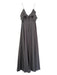 Jenny Yoo Size 12 Slate Gray Polyester Spaghetti Strap Ruffle Detail Dress Slate Gray / 12