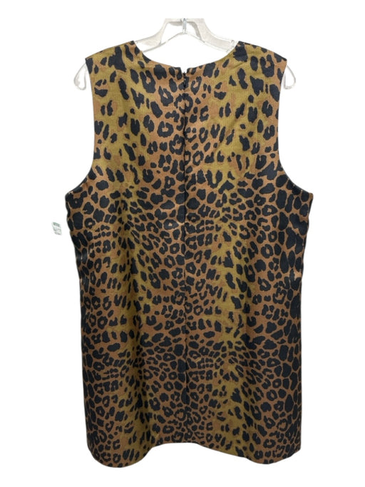 Tuckernuck Size XXL Brown & Black Polyester Sleeveless Cheetah Print Dress Brown & Black / XXL