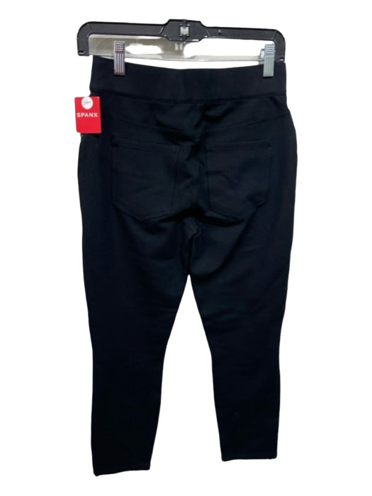Spanx Size M Black Rayon Faux Zip Faux Pockets Ankle Slit Leggings — Labels  Resale Boutique