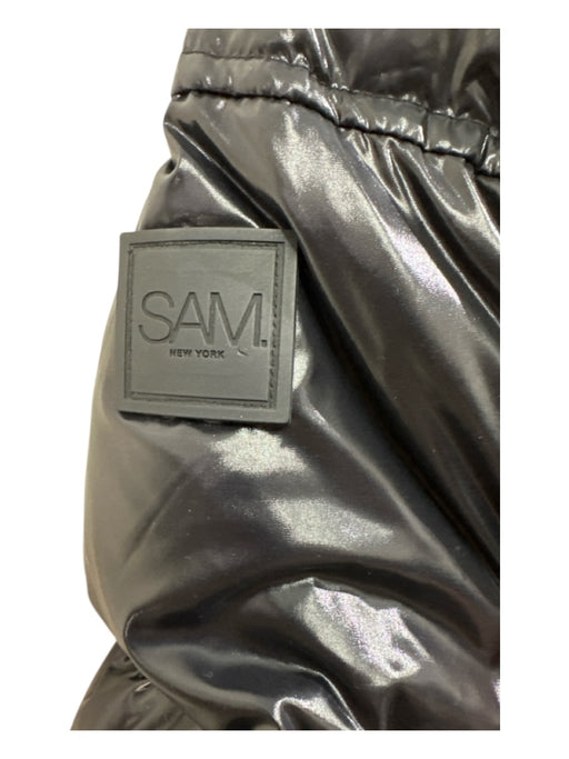 SAM. Size S Black Nylon Zip Up Puffer Zip Pockets Jacket Black / S