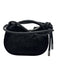 Ganni Black Polyester & Polyamide Velvet Zip Close silver hardware Crossbody Bag Black / S
