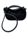 Ganni Black Polyester & Polyamide Velvet Zip Close silver hardware Crossbody Bag Black / S