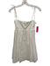 Amanda Uprichard Size XS White & Multi Cotton Metallic Thread Pin Stripe Dress White & Multi / XS