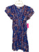 Poupette St. Barth Size XS Blue, Red, White Viscose Flutter Cap sleeve Dress Blue, Red, White / XS