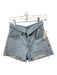 Jean Atelier Size 25 Light Wash Cotton Frayed Hem zip fly Foldover Shorts Light Wash / 25