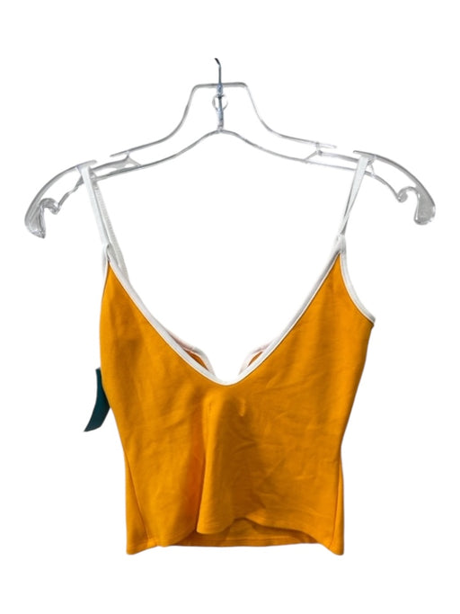 Lovers + Friends Size XXS Orange & White Rayon & Nylon Blend Sleeveless Top Orange & White / XXS