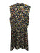 Tory Burch Size S Black & Multi Silk floral print Sleeveless Collar Dress Black & Multi / S