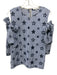 Sandro Size Est M Blue & White Cotton & Polyester Striped stars Bow Detail Top Blue & White / Est M