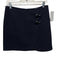 Tibi Size S Navy Blue Polyester Blend Knit Wrap Silver Detail Mini Skirt Navy Blue / S