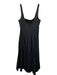 Staud Size 4 Black Cotton Blend Paneled Sleeveless Midi Dress Black / 4