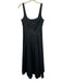 Staud Size 4 Black Cotton Blend Paneled Sleeveless Midi Dress Black / 4