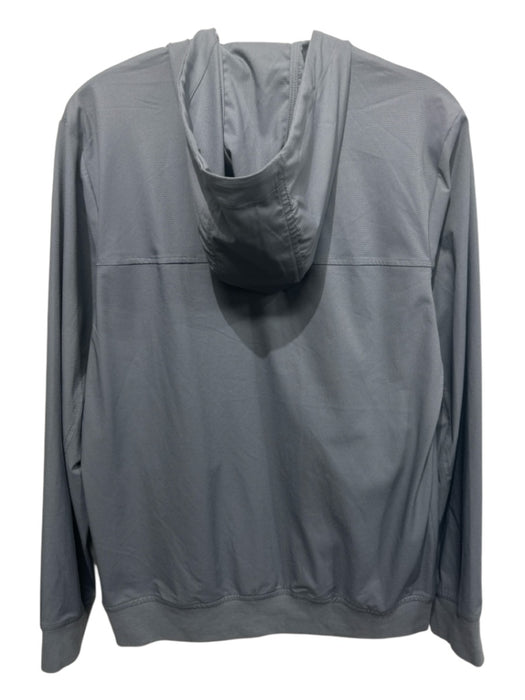 Travis Mathew Size S Gray Synthetic Solid Hood Windbreaker Men's Jacket Gray / S