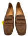 Gabor Brown Leather Upper Suede Buckle Chisel Toe Block heel Loafers Brown