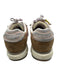 Hoff Shoe Size 7.5 Pink & Brown Leather & Fabric Upper Suede Detail Sneakers Pink & Brown / 7.5