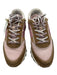Hoff Shoe Size 7.5 Pink & Brown Leather & Fabric Upper Suede Detail Sneakers Pink & Brown / 7.5
